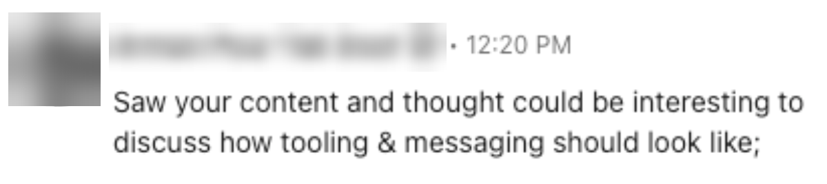 Inbound message