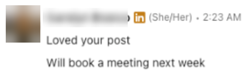Inbound message