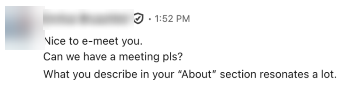 Inbound message
